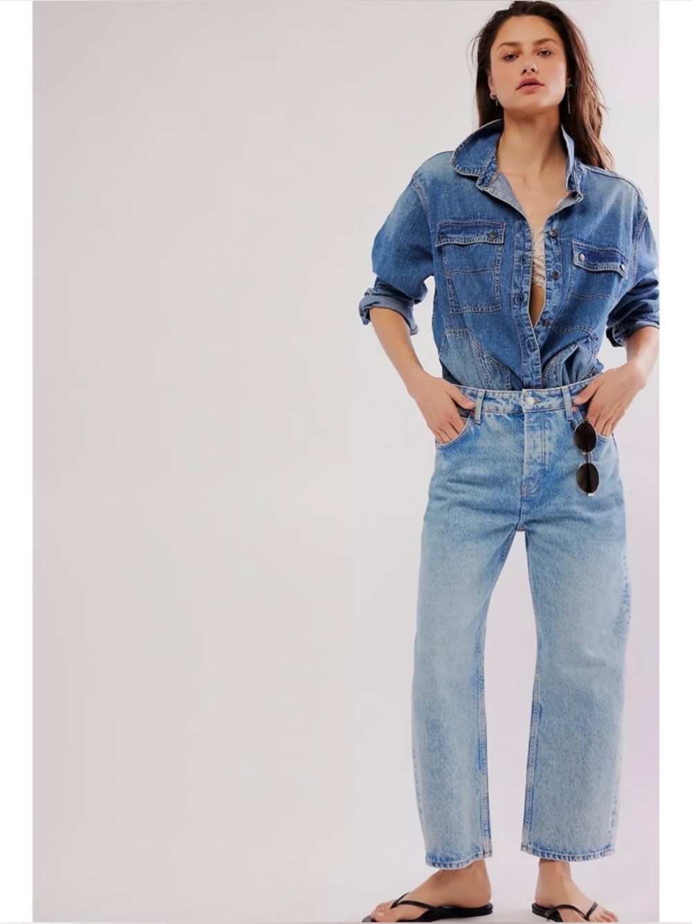 We The Free Light Wash Boyfriend Jeans - Picture 2 of 10